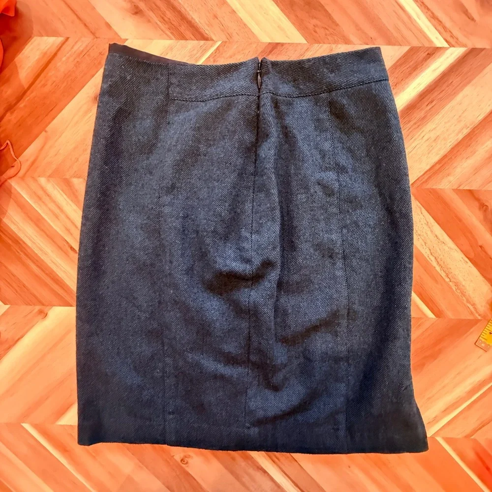 Banana Republic Teal Blue Wool Blend‎ Pencil Skirt Size 0 Professional Career